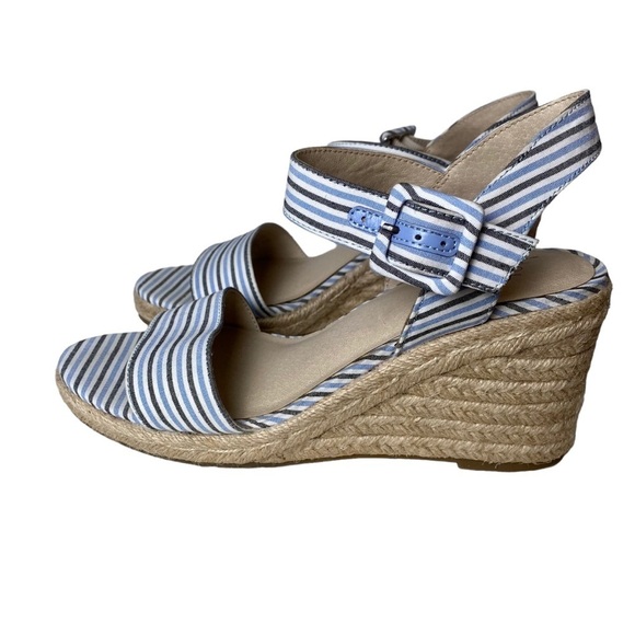 LifeStride Women's Tango Espadrille Wedge‎ Sandal Blue Multi Striped Size 8M - Picture 5 of 12